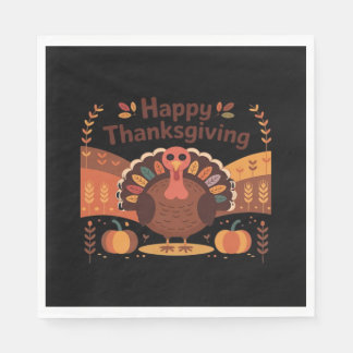 Thanksgiving Turkiet - Klass för höstklass Helgdag Pappersservett