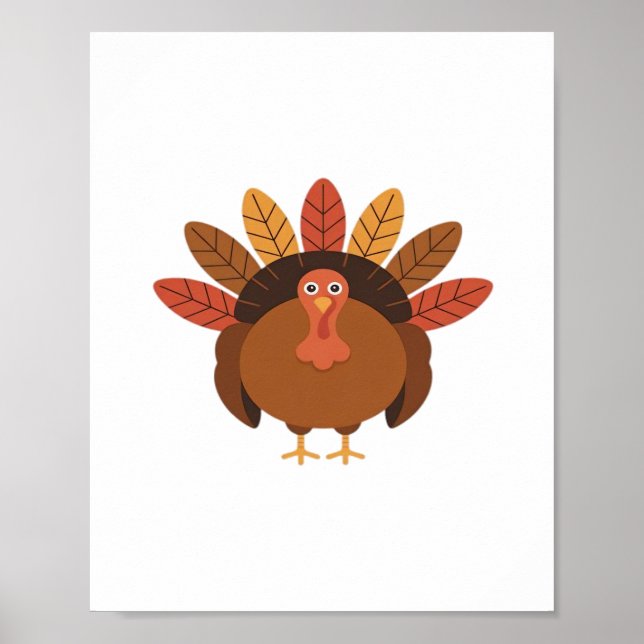 Thanksgiving Turkiet - Klass för höstklass Helgdag Poster (Framsidan)