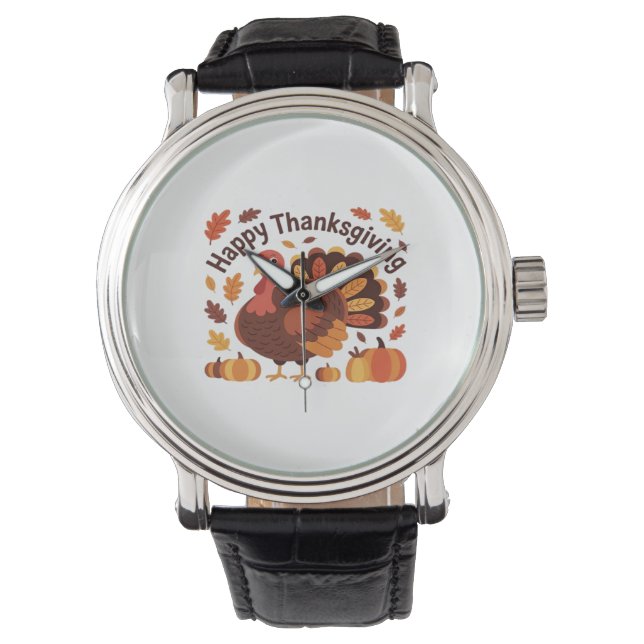 Thanksgiving Turkiet - Klassiska Overs från hösten Armbandsur (Framsida)
