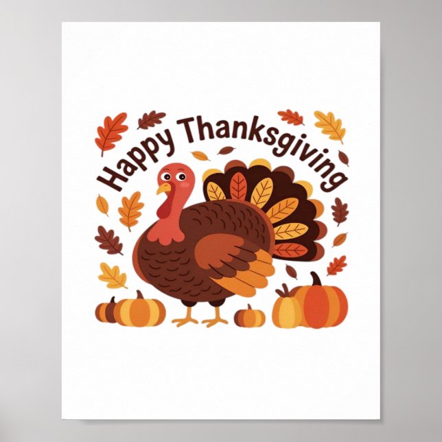 Thanksgiving Turkiet - Klassiska Overs från hösten Poster (Framsidan)