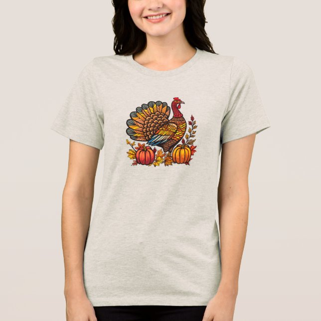 Thanksgiving Turkiet Kvinnors T-Shirt (Framsida)