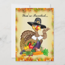 Thanksgiving Turkiet lägger till inbjudan till ord
