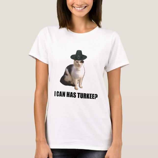 Thanksgiving Turkiet Lolcat Tee (Framsida)
