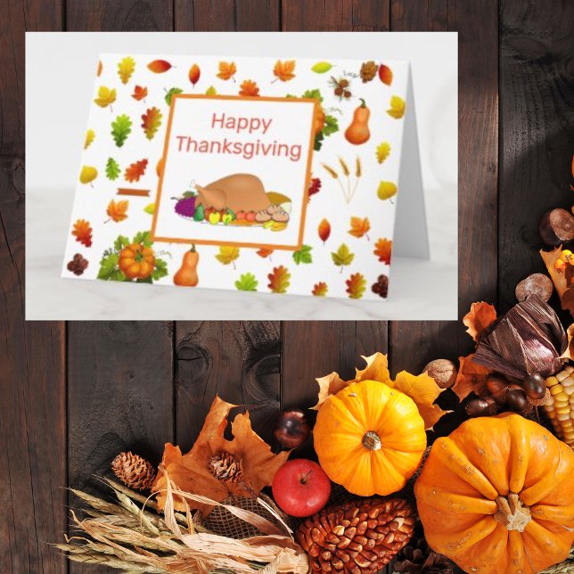 Thanksgiving Turkiet Löv Hälsning Kort (Skapare uppladdad)