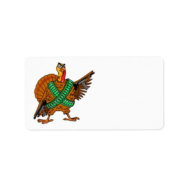 Thanksgiving Turkiet Lusnyj Adress Stickers Adressetikett (Framsidan)