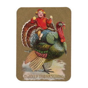 Thanksgiving Turkiet Lusnyj Vintage Hälsning Magnet