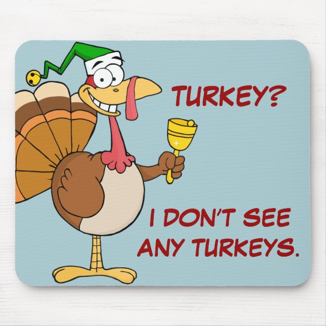 Thanksgiving Turkiet Lustigt förklädnad till jul Musmatta (Framsidan)