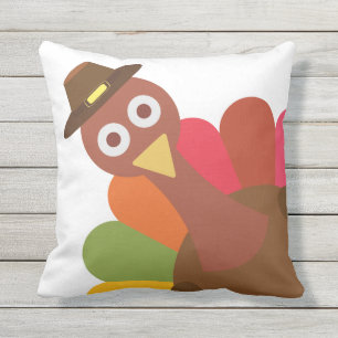 Thanksgiving Turkiet.Lustigt. Humor. Utomhuskudde