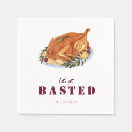 Thanksgiving Turkiet Lustigt Låt oss Bast Pappersservett