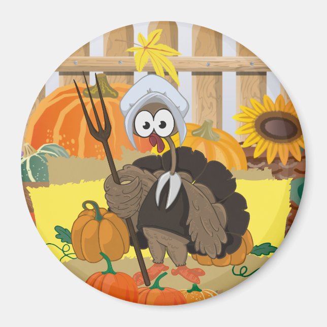 Thanksgiving Turkiet Magnet (Framsidan)