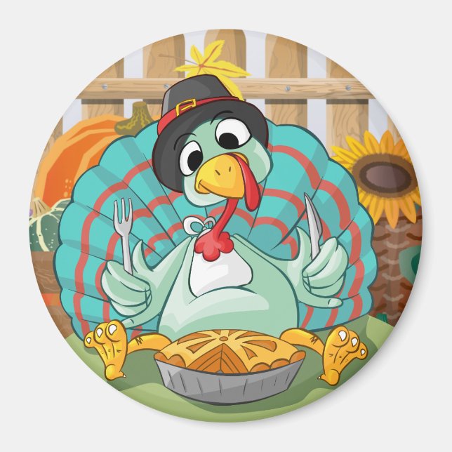 Thanksgiving Turkiet Magnet (Framsidan)