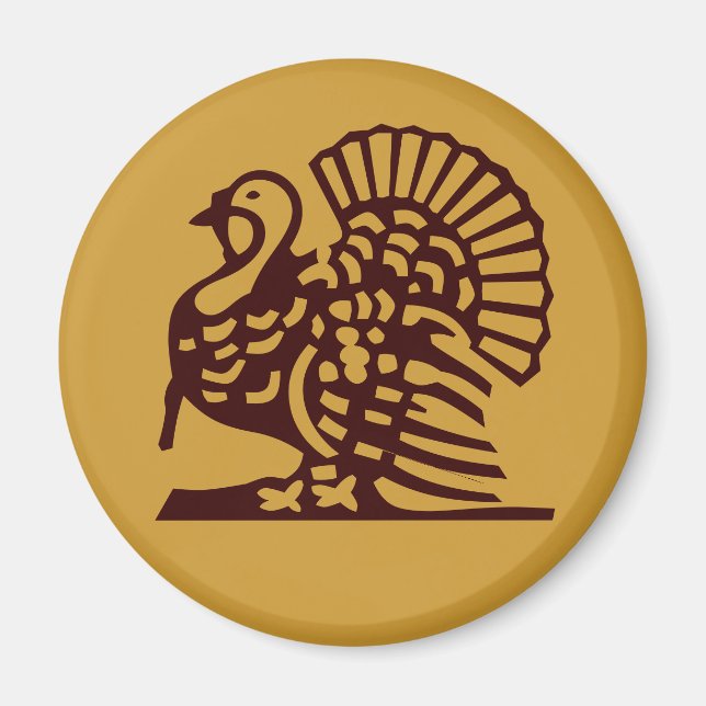 Thanksgiving Turkiet Magnet (Framsidan)