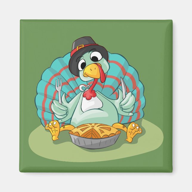 Thanksgiving Turkiet Magnet (Framsidan)