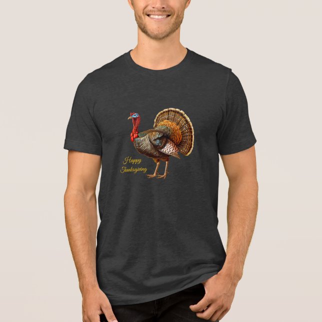 Thanksgiving Turkiet Manar-Shirt Tri-Bl T Shirt (Framsida)