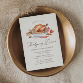 Thanksgiving Turkiet Middag Inbjudningar