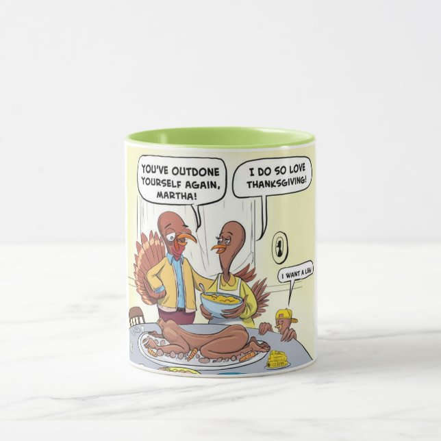 Thanksgiving Turkiet Middag Mugg (Center)