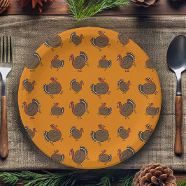 Thanksgiving Turkiet Mönster Cute Orange