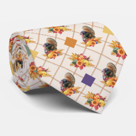 Thanksgiving Turkiet Neck Tie Slips
