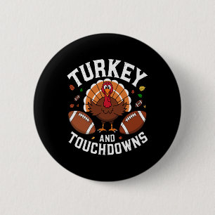 Thanksgiving Turkiet och fotbollsdesign för pekarf Knapp