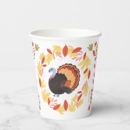 Thanksgiving Turkiet och Höst löv Pappra Kopp