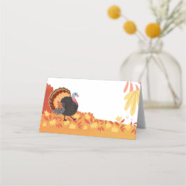 Thanksgiving Turkiet och Höst löv platskort Placeringskort