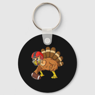 Thanksgiving Turkiet Offensiv Center Football Boys Nyckelring