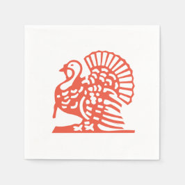 Thanksgiving Turkiet Orange Gobble 4Pat Pappersservett