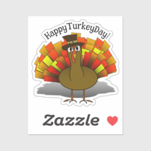 Thanksgiving Turkiet Pilgrim Klistermärken