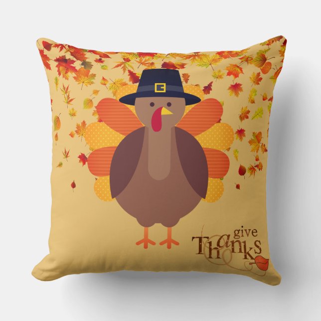 Thanksgiving Turkiet Pillow Kudde (Framsida)