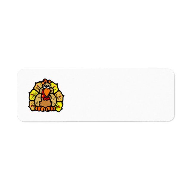 Thanksgiving Turkiet Returadress Etikett (Framsidan)