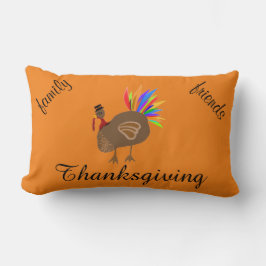 Thanksgiving Turkiet Reversible Pillow Höst löv Lumbarkudde