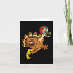 Thanksgiving Turkiet Runback Football Boys Kid Kort