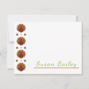 Thanksgiving Turkiet Sida Personlig Stationery Anteckningskort