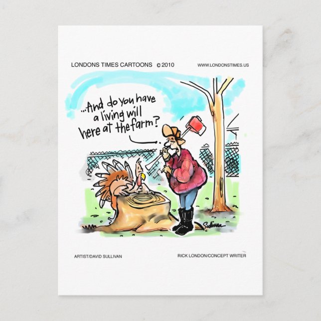 Thanksgiving Turkiet som lever kommer att vara en  Helg Vykort (Framsida)