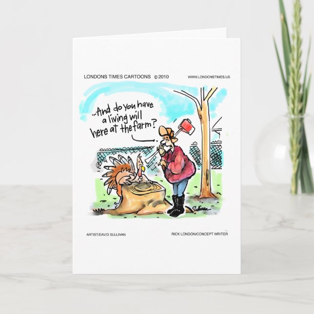 Thanksgiving Turkiet som lever kommer att vara en  Helgkort (Framsida)