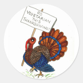 Thanksgiving Turkiet Stickers Runt Klistermärke