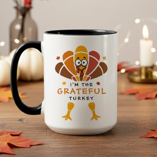 Thanksgiving Turkiet tacksamt Fall Friendsgiving Mugg