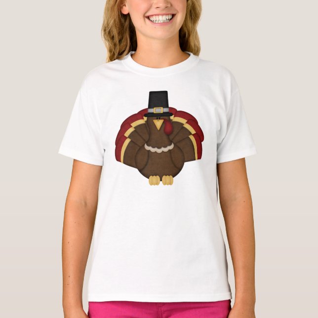 Thanksgiving Turkiet Tee Shirt (Framsida)