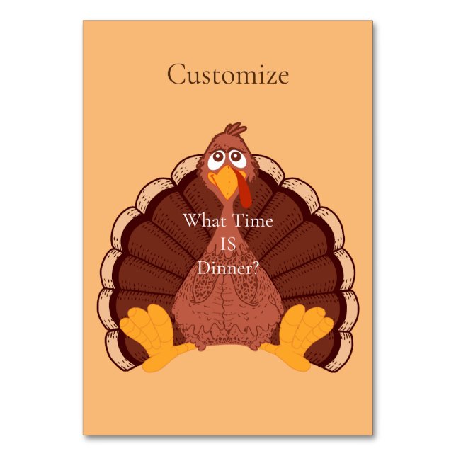 Thanksgiving Turkiet Thunder_Cove Bordsnummer (Framsidan)