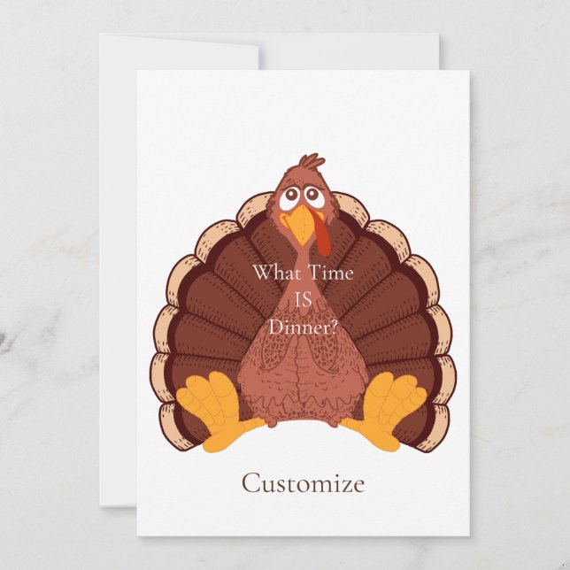 Thanksgiving Turkiet Thunder_Cove Inbjudningar (Framsida)