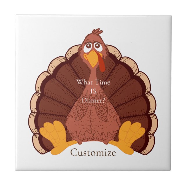 Thanksgiving Turkiet Thunder_Cove Kakelplatta (Framsidan)