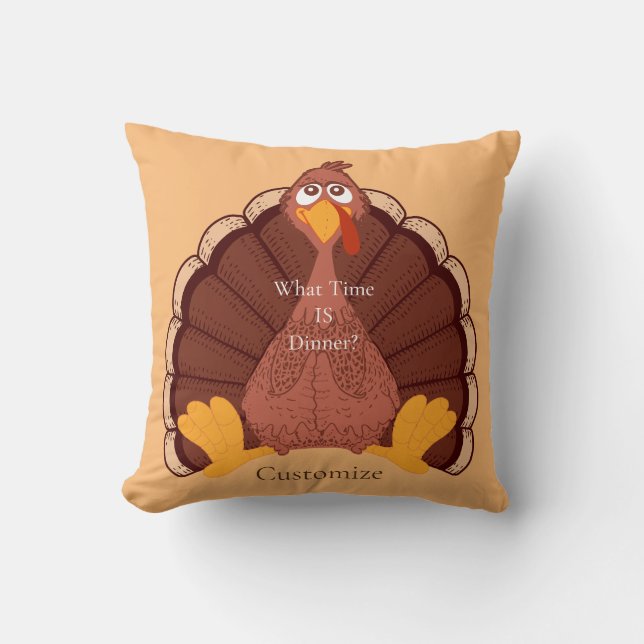 Thanksgiving Turkiet Thunder_Cove Kudde (Framsida)