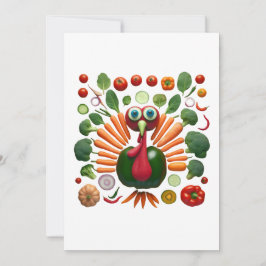 Thanksgiving Turkiet tillverkad av grönsaker Inbjudningar