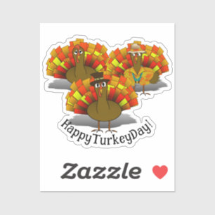 Thanksgiving Turkiet Trio Klistermärken