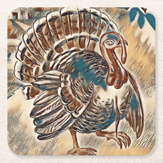 Thanksgiving Turkiet Underlägg för Helgdag (Framsidan)