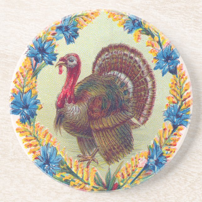 Thanksgiving Turkiet Underlägg Sandsten (Framsidan)