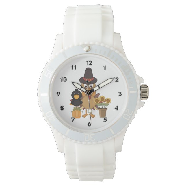 Thanksgiving Turkiet Vänner Armbandsur (Framsida)