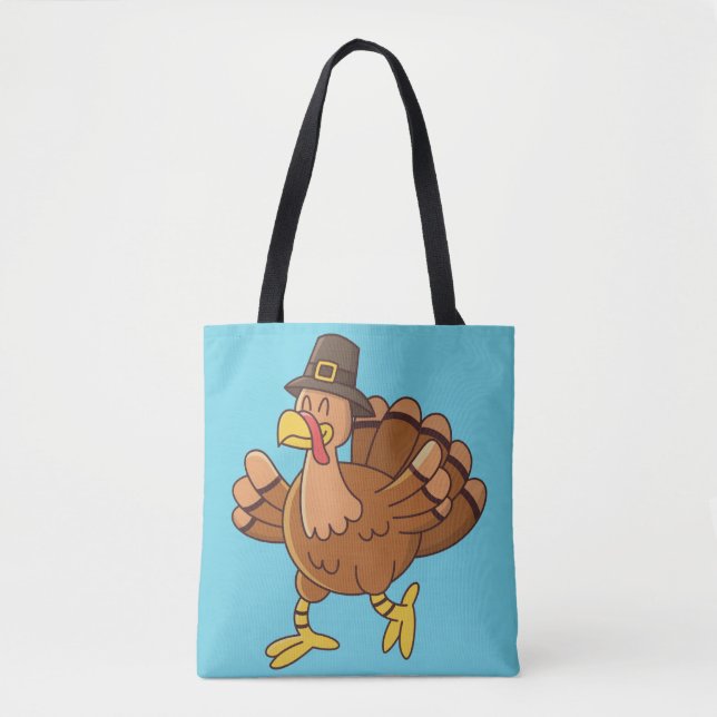 Thanksgiving Turkiet-väskor Tygkasse (Framsida)