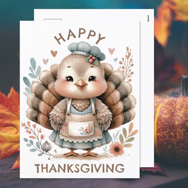 Thanksgiving Turkiet-vykort för Helgdag Helg Vykort (Skapare uppladdad)