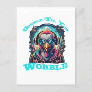 Thanksgiving Turkiet Wobble Vykort